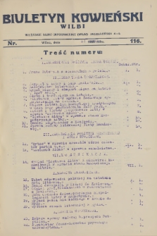 Biuletyn Kowieński Wilbi. 1928, nr 116 (31 marca)