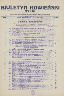 Biuletyn Kowieński Wilbi. 1928, nr 120 (30 kwietnia)
