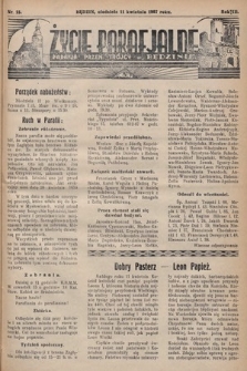 Życie Parafjalne : parafja Przen. Trójcy w Będzinie. 1937, nr 15