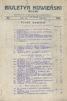 Biuletyn Kowieński Wilbi. 1929, nr 152 (27 lutego)