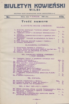 Biuletyn Kowieński Wilbi. 1929, nr 179 (9 listopada)