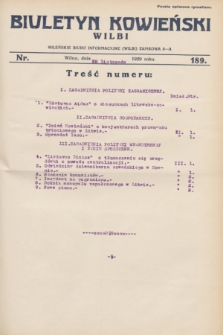 Biuletyn Kowieński Wilbi. 1929, nr 189 (28 listopada)