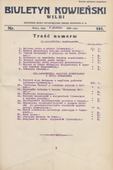 Biuletyn Kowieński Wilbi. 1929, nr 191 (4 grudnia)