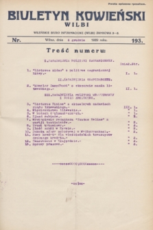 Biuletyn Kowieński Wilbi. 1929, nr 193 (6 grudnia)