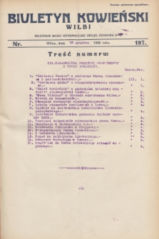 Biuletyn Kowieński Wilbi. 1929, nr 197 (13 grudnia)