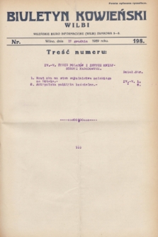 Biuletyn Kowieński Wilbi. 1929, nr 198 (17 grudnia)