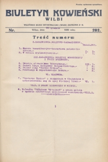 Biuletyn Kowieński Wilbi. 1929, nr 202 (21 grudnia)