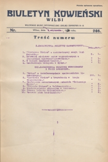 Biuletyn Kowieński Wilbi. 1930, nr 208 (4 stycznia)