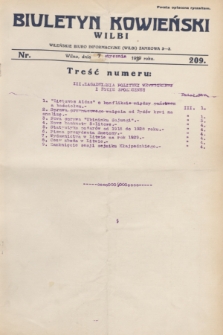 Biuletyn Kowieński Wilbi. 1930, nr 209 (7 stycznia)
