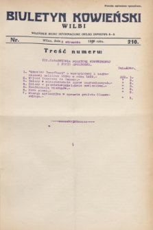 Biuletyn Kowieński Wilbi. 1930, nr 210 (8 stycznia)