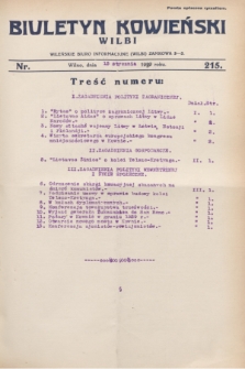 Biuletyn Kowieński Wilbi. 1930, nr 215 (15 stycznia)