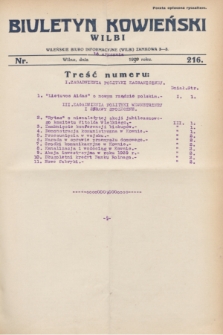 Biuletyn Kowieński Wilbi. 1930, nr 216 (16 stycznia)