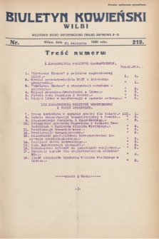 Biuletyn Kowieński Wilbi. 1930, nr 219 (21 stycznia)