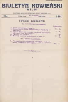 Biuletyn Kowieński Wilbi. 1930, nr 220 (22 stycznia)