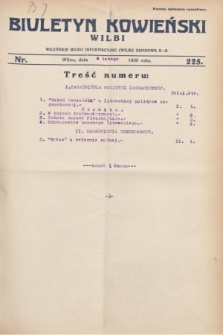 Biuletyn Kowieński Wilbi. 1930, nr 225 (4 lutego)