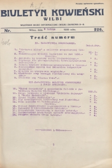 Biuletyn Kowieński Wilbi. 1930, nr 226 (6 lutego)