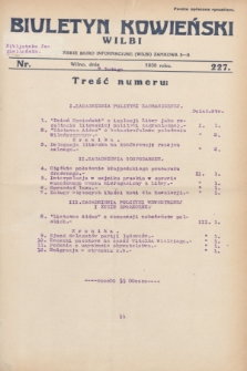 Biuletyn Kowieński Wilbi. 1930, nr 227 (7 lutego)