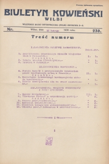 Biuletyn Kowieński Wilbi. 1930, nr 230 (12 lutego)