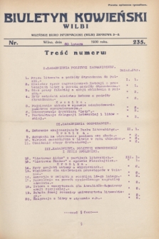 Biuletyn Kowieński Wilbi. 1930, nr 235 (20 lutego)