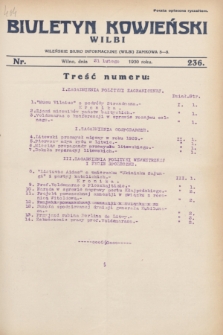 Biuletyn Kowieński Wilbi. 1930, nr 236 (21 lutego)