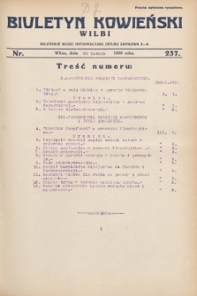 Biuletyn Kowieński Wilbi. 1930, nr 237 (22 lutego)