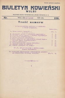 Biuletyn Kowieński Wilbi. 1930, nr 239 (26 lutego)