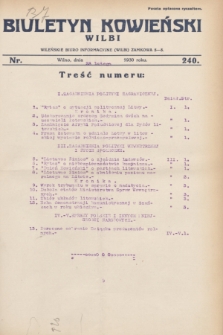 Biuletyn Kowieński Wilbi. 1930, nr 240 (28 lutego)