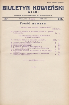Biuletyn Kowieński Wilbi. 1930, nr 241 (1 marca)