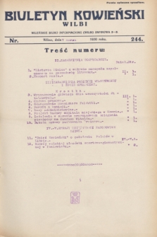 Biuletyn Kowieński Wilbi. 1930, nr 244 (7 marca)