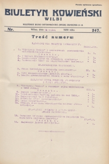 Biuletyn Kowieński Wilbi. 1930, nr 247 (14 marca)