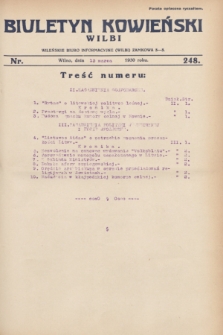 Biuletyn Kowieński Wilbi. 1930, nr 248 (15 marca)