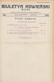 Biuletyn Kowieński Wilbi. 1930, nr 249 (18 marca)