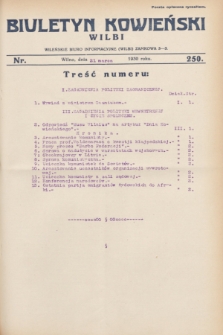 Biuletyn Kowieński Wilbi. 1930, nr 250 (21 marca)