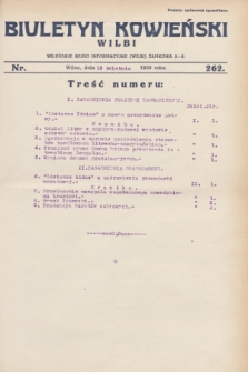 Biuletyn Kowieński Wilbi. 1930, nr 262 (15 kwietnia)