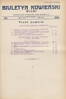 Biuletyn Kowieński Wilbi. 1930, nr 265 (30 kwietnia)
