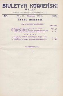 Biuletyn Kowieński Wilbi. 1930, nr 285 (26 czerwca)