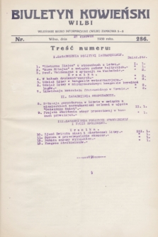 Biuletyn Kowieński Wilbi. 1930, nr 286 (27 czerwca)