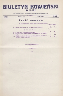 Biuletyn Kowieński Wilbi. 1930, nr 288 (7 lipca)