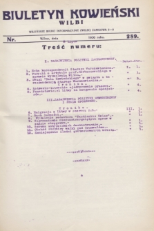 Biuletyn Kowieński Wilbi. 1930, nr 289 (8 lipca)