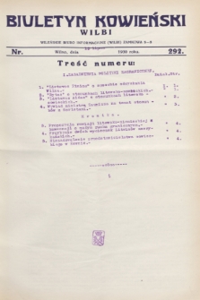 Biuletyn Kowieński Wilbi. 1930, nr 292 (15 lipca)
