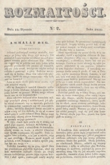 Rozmaitości : pismo dodatkowe do Gazety Lwowskiej. 1844, nr 2