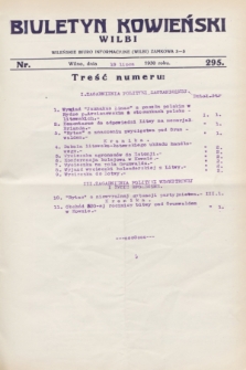 Biuletyn Kowieński Wilbi. 1930, nr 295 (19 lipca)