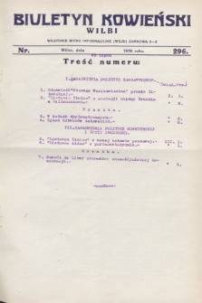 Biuletyn Kowieński Wilbi. 1930, nr 296 (25 lipca)