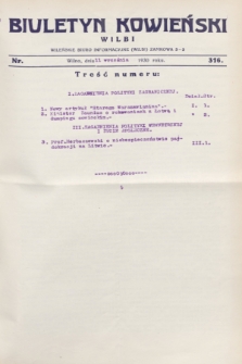 Biuletyn Kowieński Wilbi. 1930, nr 316 (11 września)
