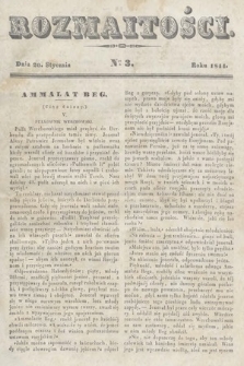 Rozmaitości : pismo dodatkowe do Gazety Lwowskiej. 1844, nr 3
