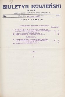 Biuletyn Kowieński Wilbi. 1930, nr 335 (14 października)