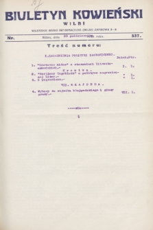 Biuletyn Kowieński Wilbi. 1930, nr 337 (20 października)