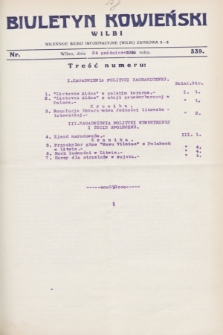 Biuletyn Kowieński Wilbi. 1930, nr 339 (24 października)