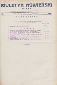 Biuletyn Kowieński Wilbi. 1930, nr 341 (30 października)