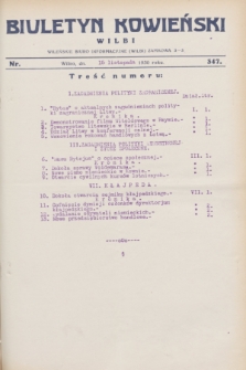 Biuletyn Kowieński Wilbi. 1930, nr 347 (15 listopada)